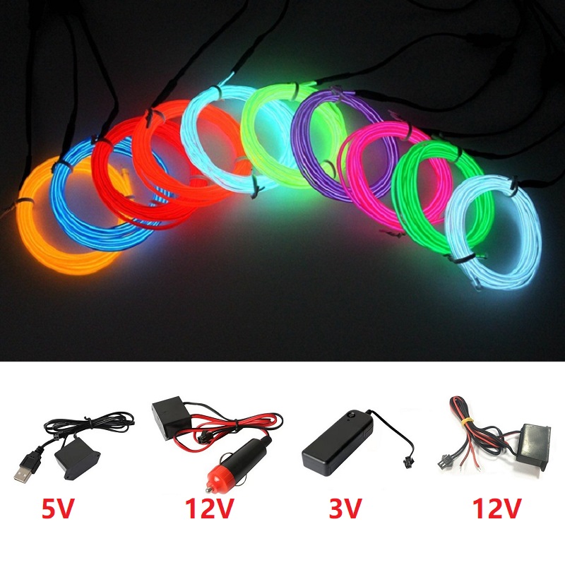 Led El Wire - 10 متر/5 متر/3 متر/1 متر 3