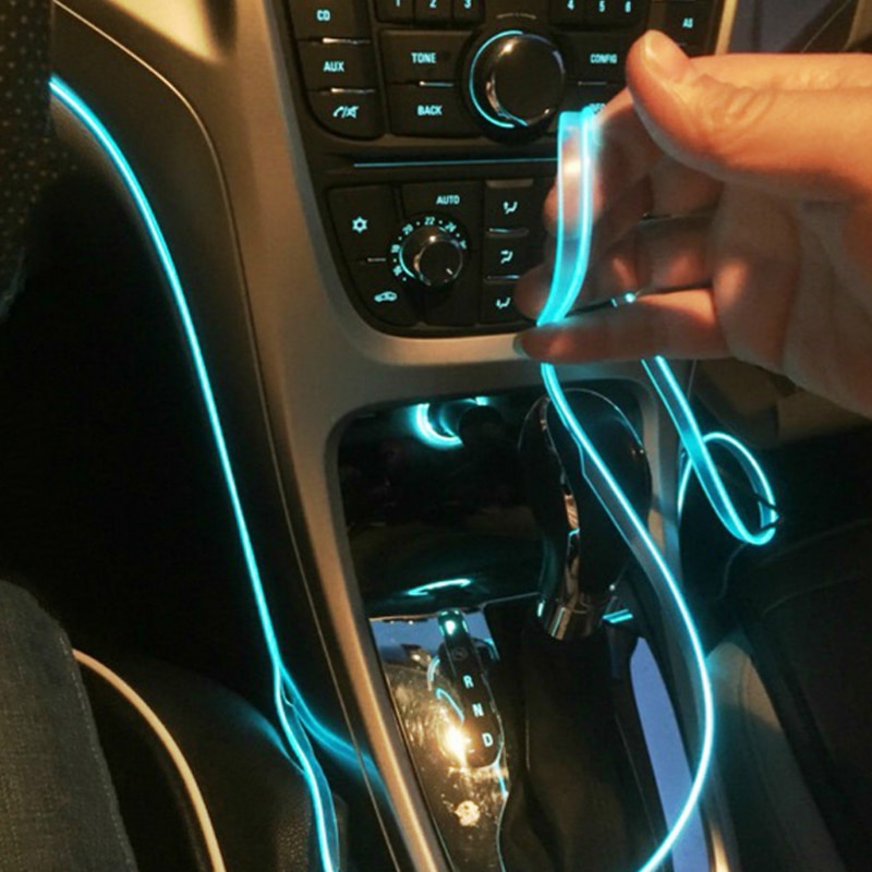 5 متر جو السيارة الداخلي ، 5V  - مراجعة Led El Wire وسعره