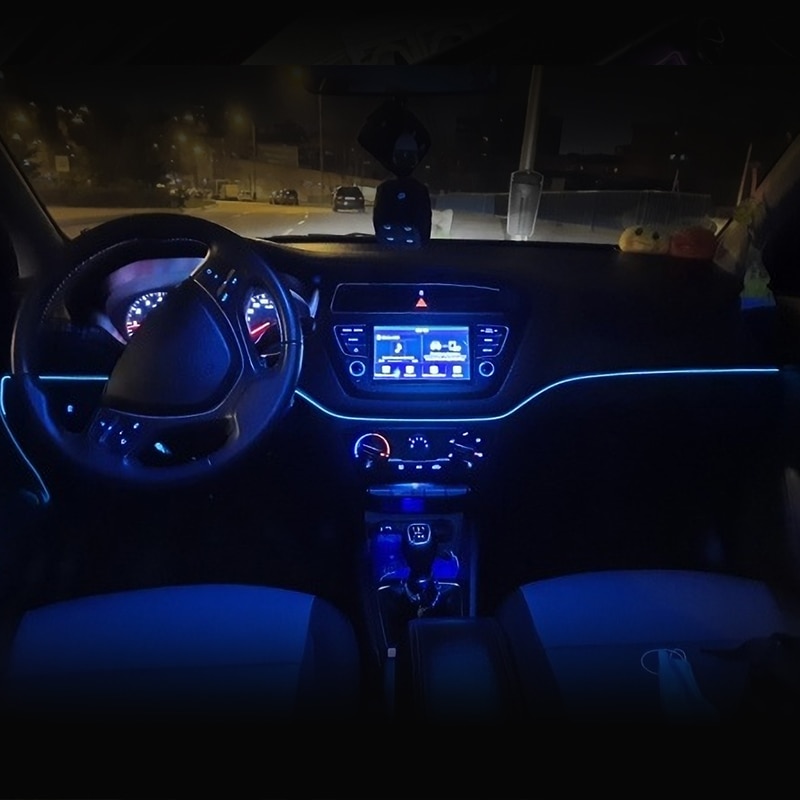 5 متر جو السيارة الداخلي ، 5V  - مراجعة Led El Wire وسعره