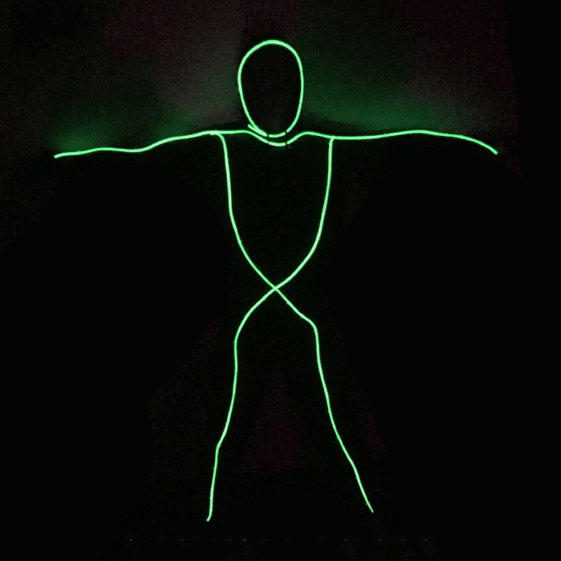 EL سلك البدلة الملابس LED زي م - مراجعة Led El Wire وسعره